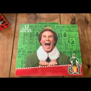 Elf Movie 12 DAYS OF SOCKS Holiday Advent Calendar Mens Size 6-12. NWT
